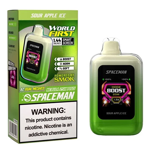 پاد یکبار مصرف 25000 پاف اسپیس من طعم سیب ترش یخ