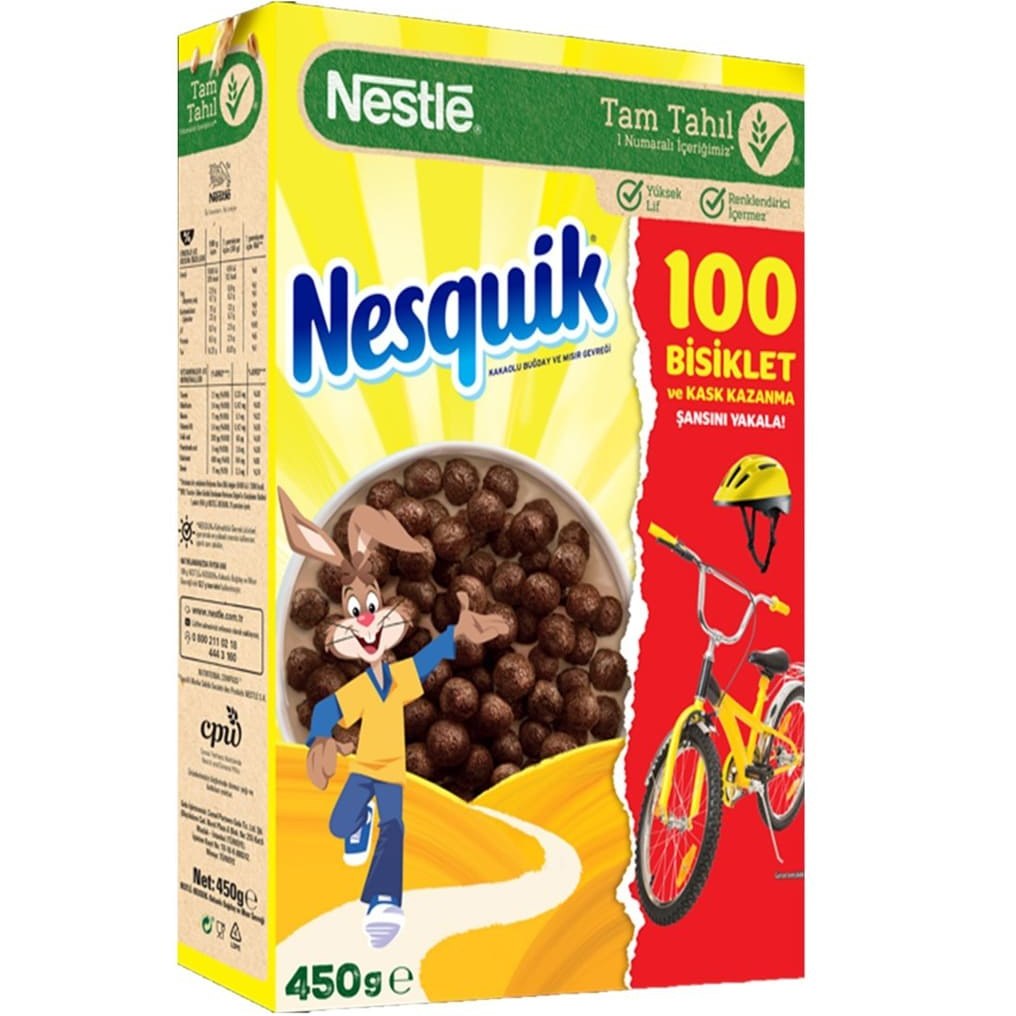 غلات صبحانه نستله مدل نسکوئیک توپی شکلاتی (جعبه 450گرمی)